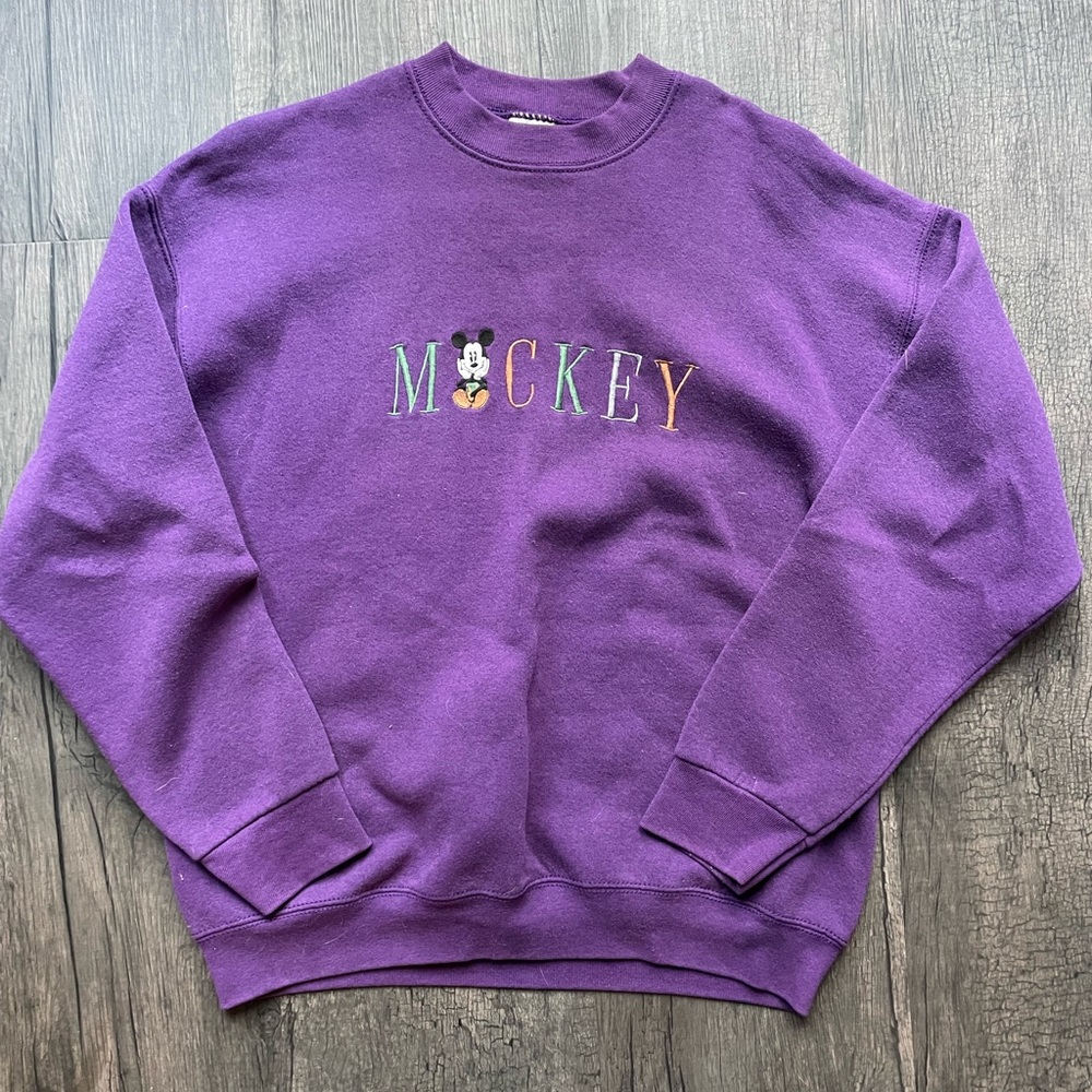 Vintage Purple Mickey Mouse Crewneck